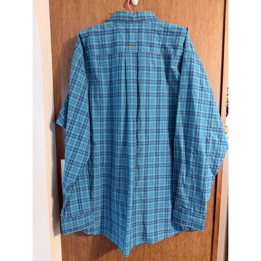 Ariat Blue Pro Series plaid Button down Long sleeve Mens Sz XL Cowboy Western - Picture 4 of 8